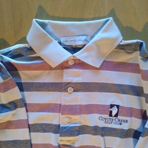 Vintage Nicklaus Coyote Creek Golf Club Striped Polo Shirt
